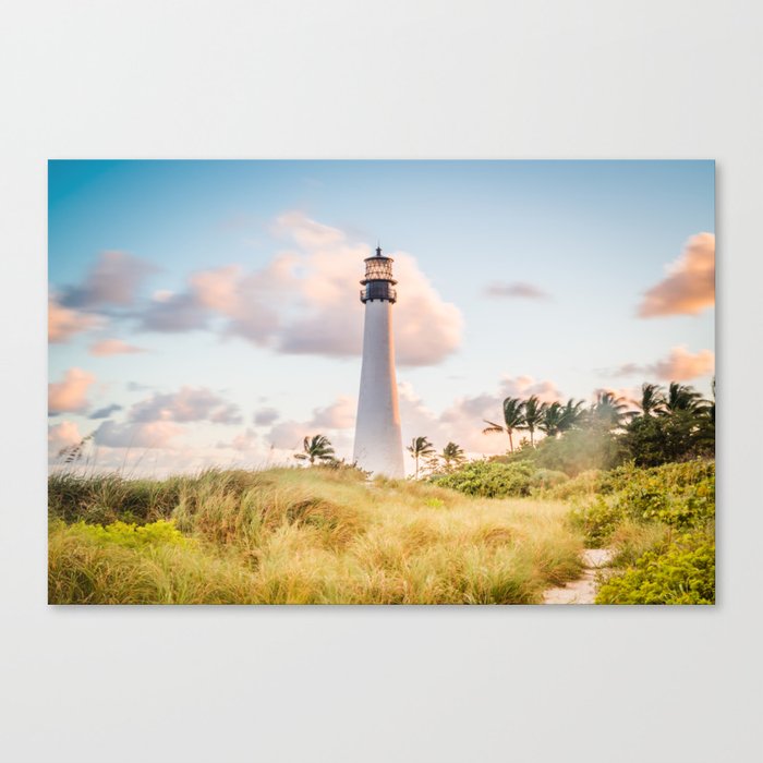 Cape Florida  Lighthouse in Key Biscayne Canvas Print