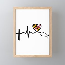 Faith Love Live Maryland Nurse Hoodie Sweater Framed Mini Art Print