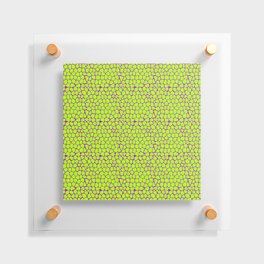 Neon Green Purple Giraffe Pattern Floating Acrylic Print