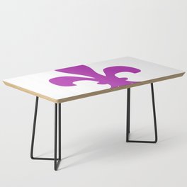 Fleur de Lis (Purple & White) Coffee Table