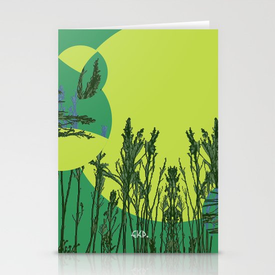 Grassy Sunset. Stationery Cards