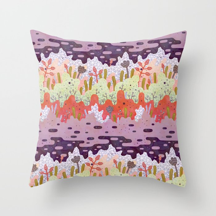 Crystal Forest Throw Pillow
