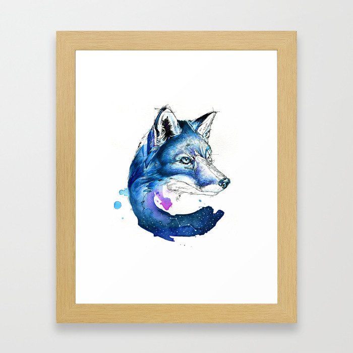 Celestial Fox Framed Art Print