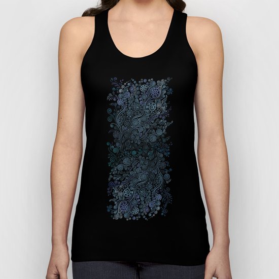 3D ornaments, blue Unisex Tank Top
