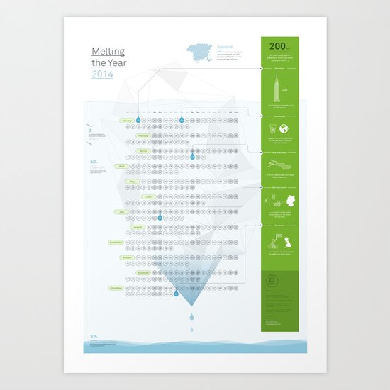 Bureau Oberhaeuser Calendar 2014 White Art Print
