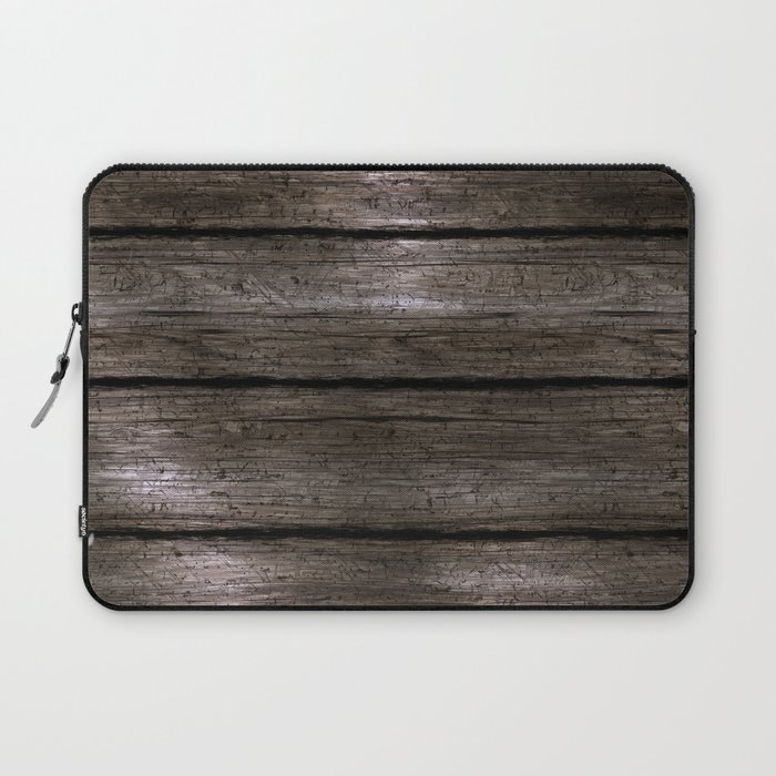 Brown textured wooden surface Laptop Sleeve