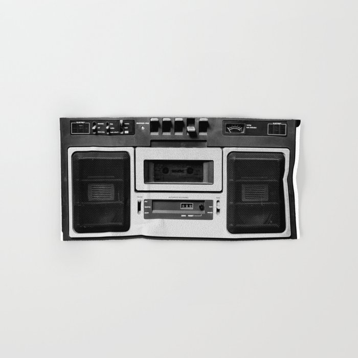 cassette recorder / audio player - 80s radio Hand & Bath Towel