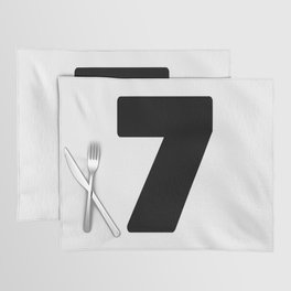 7 (Black & White Number) Placemat