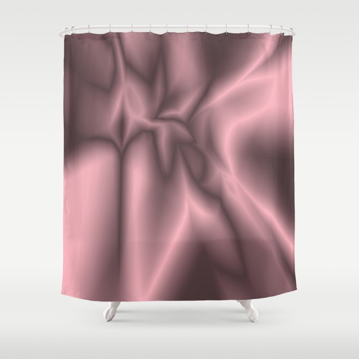 Pink Silk Shower Curtain By Palitraart