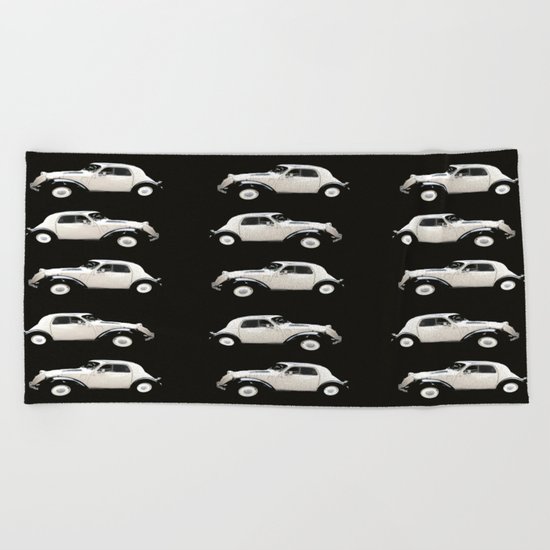 Fiat 500 Toppolino - italian vintage automobile - #society6 #buyart Beach Towel