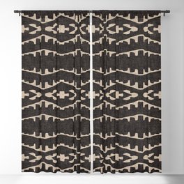 Country Western Pattern in Black Blackout Curtain