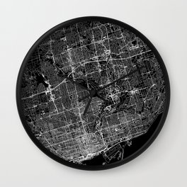 Toronto Black Map Wall Clock