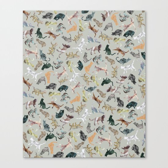 Marble Cats Canvas Print