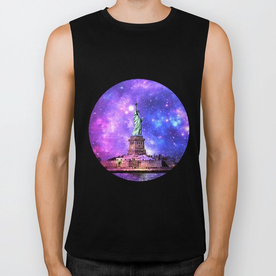 space Statue of Liberty Biker Tank