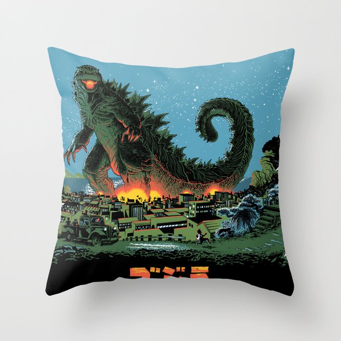 Godzilla - Blue Edition Throw Pillow