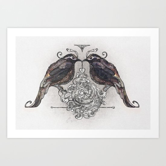 Swirl Romance Art Print