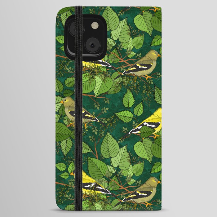 Goldfinch Forest iPhone Wallet Case