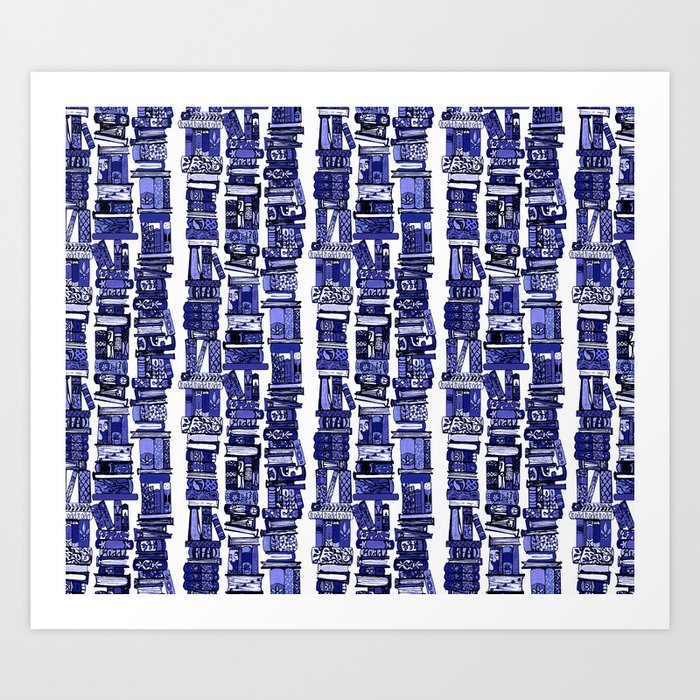 for the love of reading (blue) ... Art Print