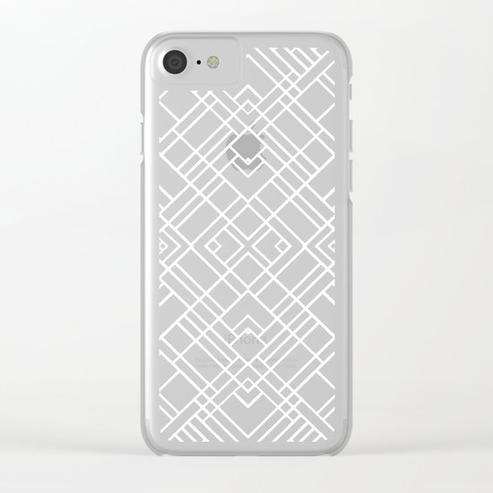 Map Outline 45 Repeat Clear iPhone Case