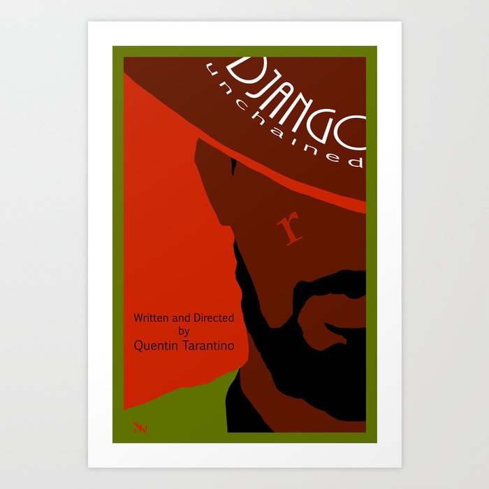 Django Unchained minimalist movie poster Art Print