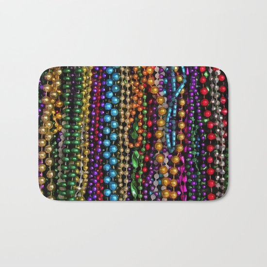 Mardi gras beads Bath Mat