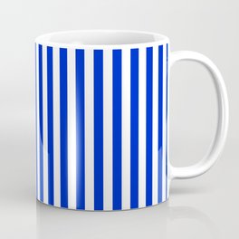 Cobalt Blue and White Vertical Deck Chair Stripe Mug