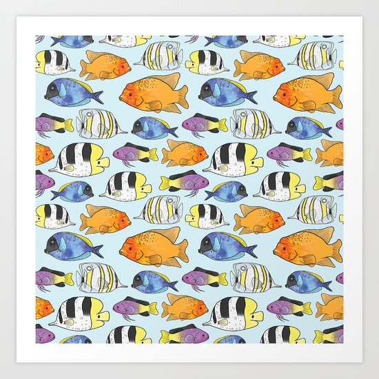 Fish Pattern Art Print