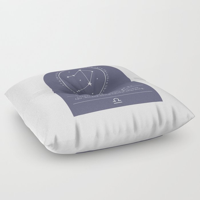 Libra Zodiac | Denim Arch Floor Pillow