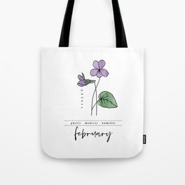 February Birth Flower | Violet Tote Bag