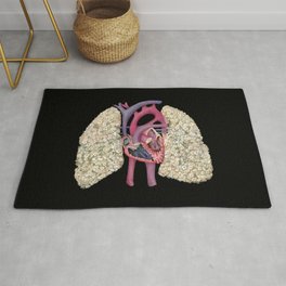 Fetal Heart with Baby's Breath Lungs Rug