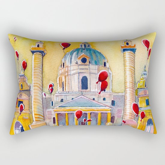 Vienna, famous Karlskirche saint Charles Church Rectangular Pillow