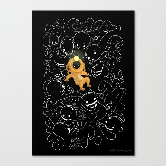 Lost Little Diver Canvas Print
