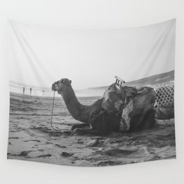 Beach Camels - Surfers - Morocco Travel photography Wall Tapestry