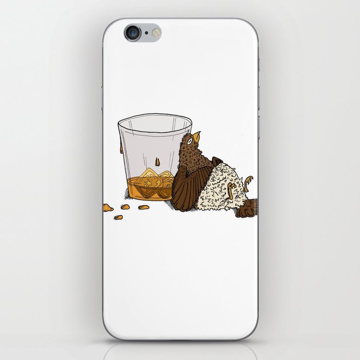 Thirsty Grouse - Colored with White Background iPhone Skin