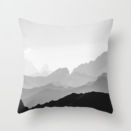 Layers (Black & White) Throw Pillow