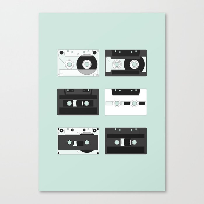 Cassette Pattern #2 Canvas Print