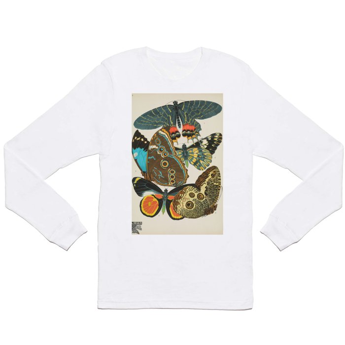 Butterfly and Moth Print by E.A. Seguy, 1920s #10 Long Sleeve T Shirt