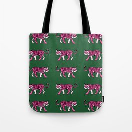 Tiger Pattern (pink/green) Tote Bag