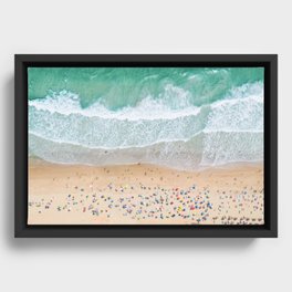 Colorful beach Framed Canvas