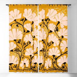 Ever blooming good vibes mustard yellow Blackout Curtain