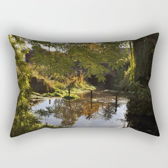 River by the mill Rectangular Pillow