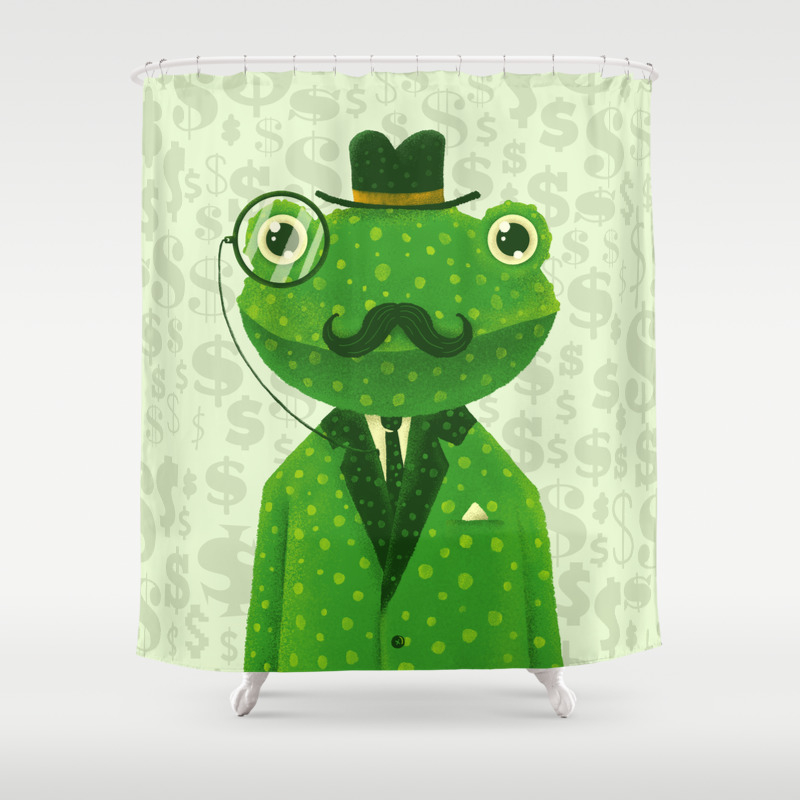 Mr Frog Shower Curtain By 13mu Society6