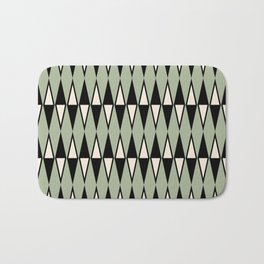 Mid Century Modern Diamond Pattern Sage Green 234 Bath Mat