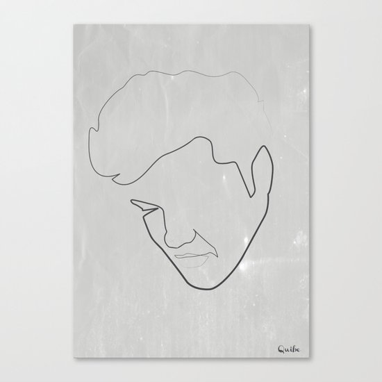 One line Elvis Canvas Print