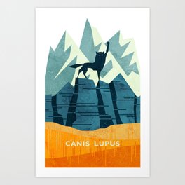 Canis Lupus: What a beautiful creature. I have a Phobia of Wolves. Art Print