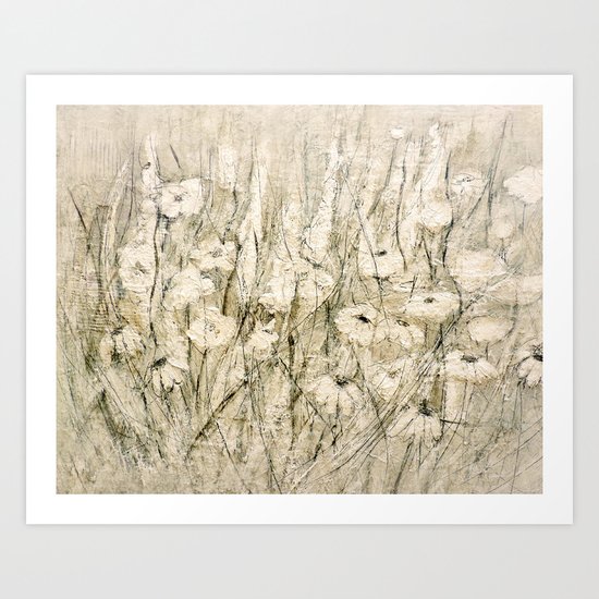 white Flower Art Print