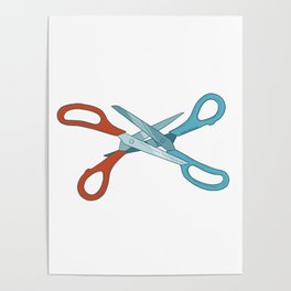 Scissoring by bluethebone Poster