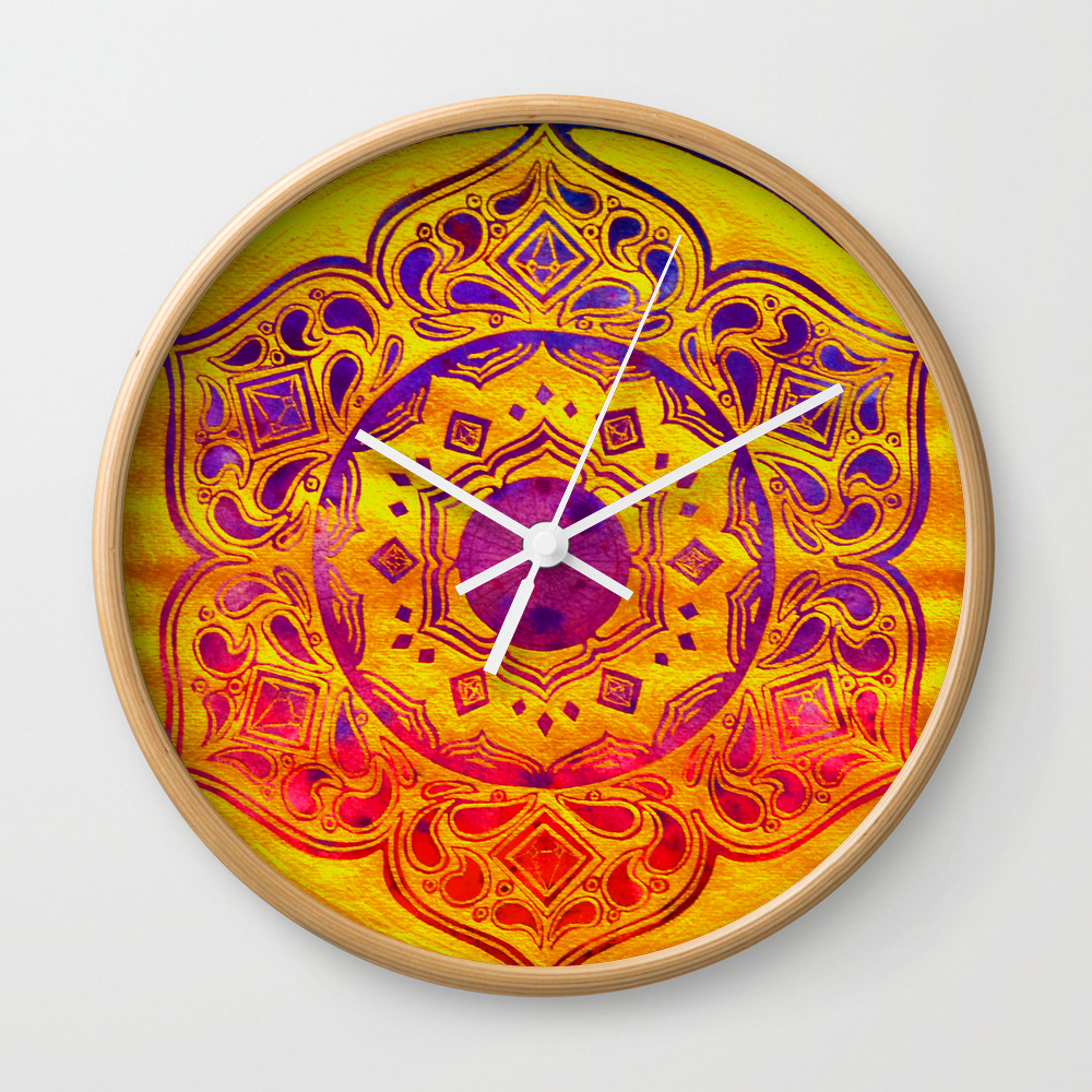 Sacred Geometry Watercolor Mandala Hand Painted By Ilse Quezada