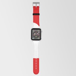 letter M (White & Red) Apple Watch Band