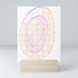 Tree Rings in Pastel Watercolor Mini Art Print